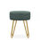 Thumbnail: Soft Black Velvet Aeda 45cm Low Stool - Gold Leg Base
