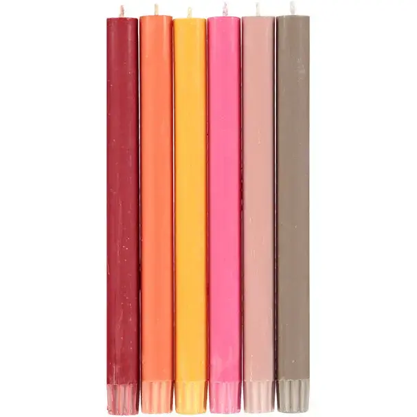 Thumbnail: Warm Rainbow Dinner Candles - Set of 6