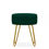 Thumbnail: Soft Black Velvet Aeda 45cm Low Stool - Gold Leg Base