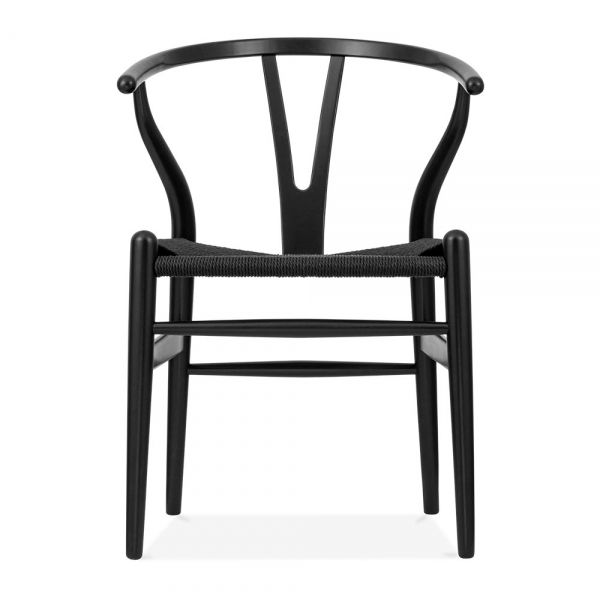 Thumbnail: Scandi Wishbone Style Dining Chair - Natural or Black