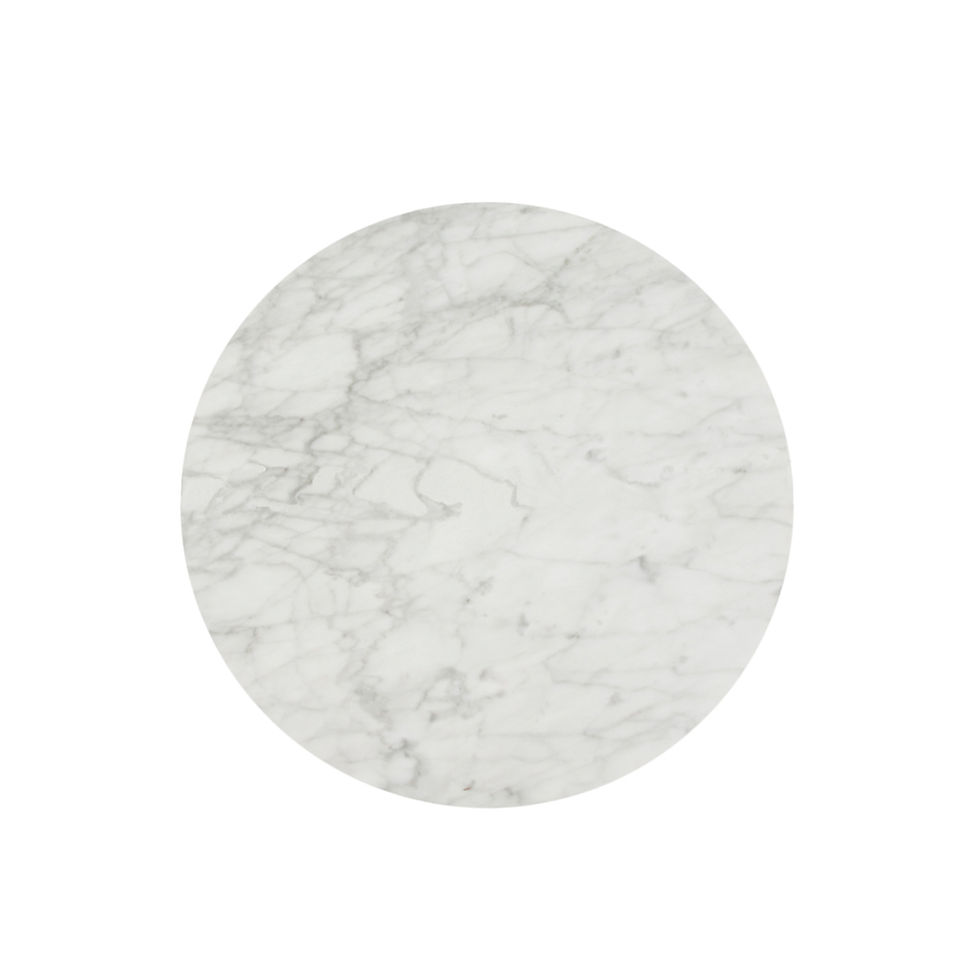 Thumbnail: Slimline Round Side Table; White, Marble Or Walnut