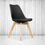 Thumbnail: Scandi Style Dining Chair - Modern Square Base in Natural Wood -Colours +