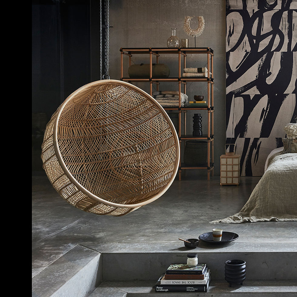 Thumbnail: Bali Basket Rattan Hanging Ball Chair