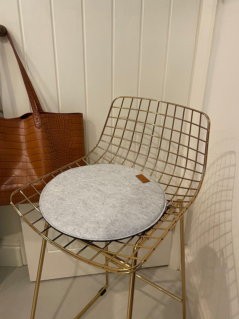 Thumbnail: Light Grey Charcoal Grey Felt Reversible - Seat Pads