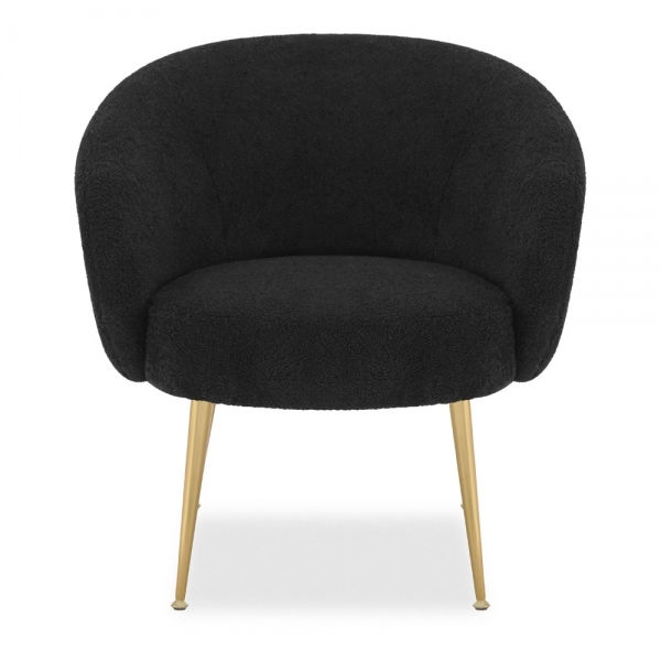 Thumbnail: Cream Boucle Lounge Chair