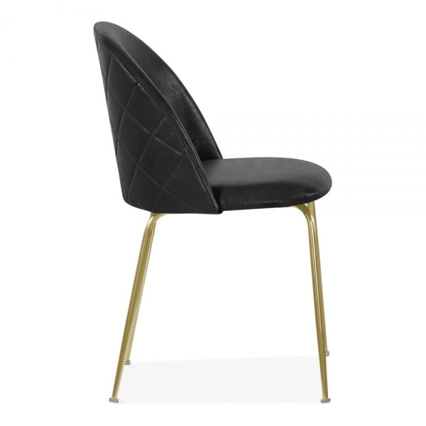 Thumbnail: Dining Chair -Black Millennial Faux LeatherDining Chair