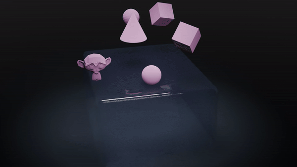 Shapes floating