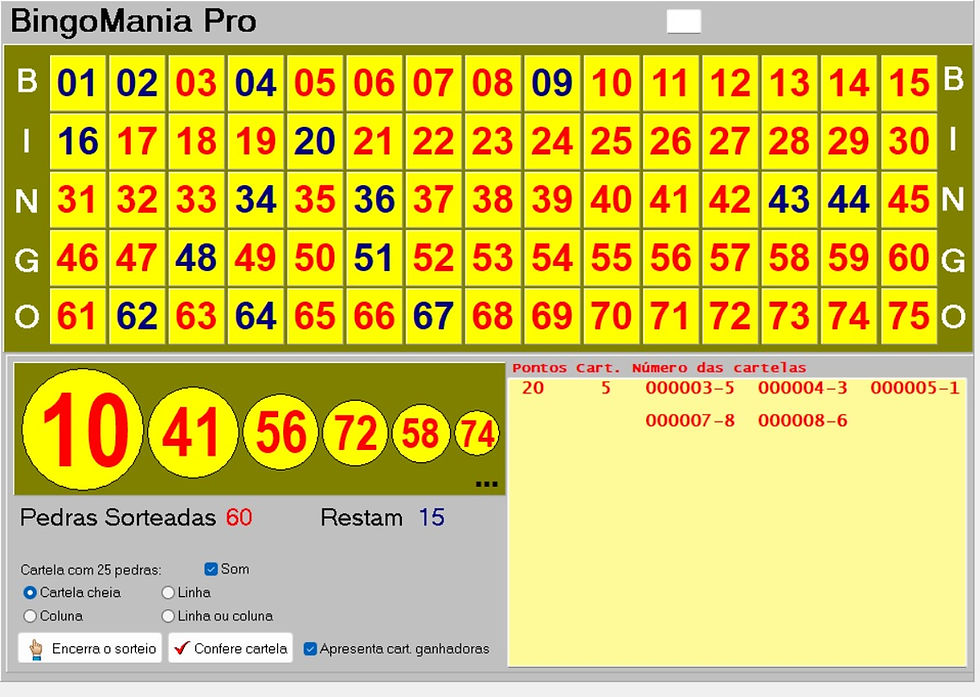 Miniatura: Bingo Mania Pro - 60.000 cartelas