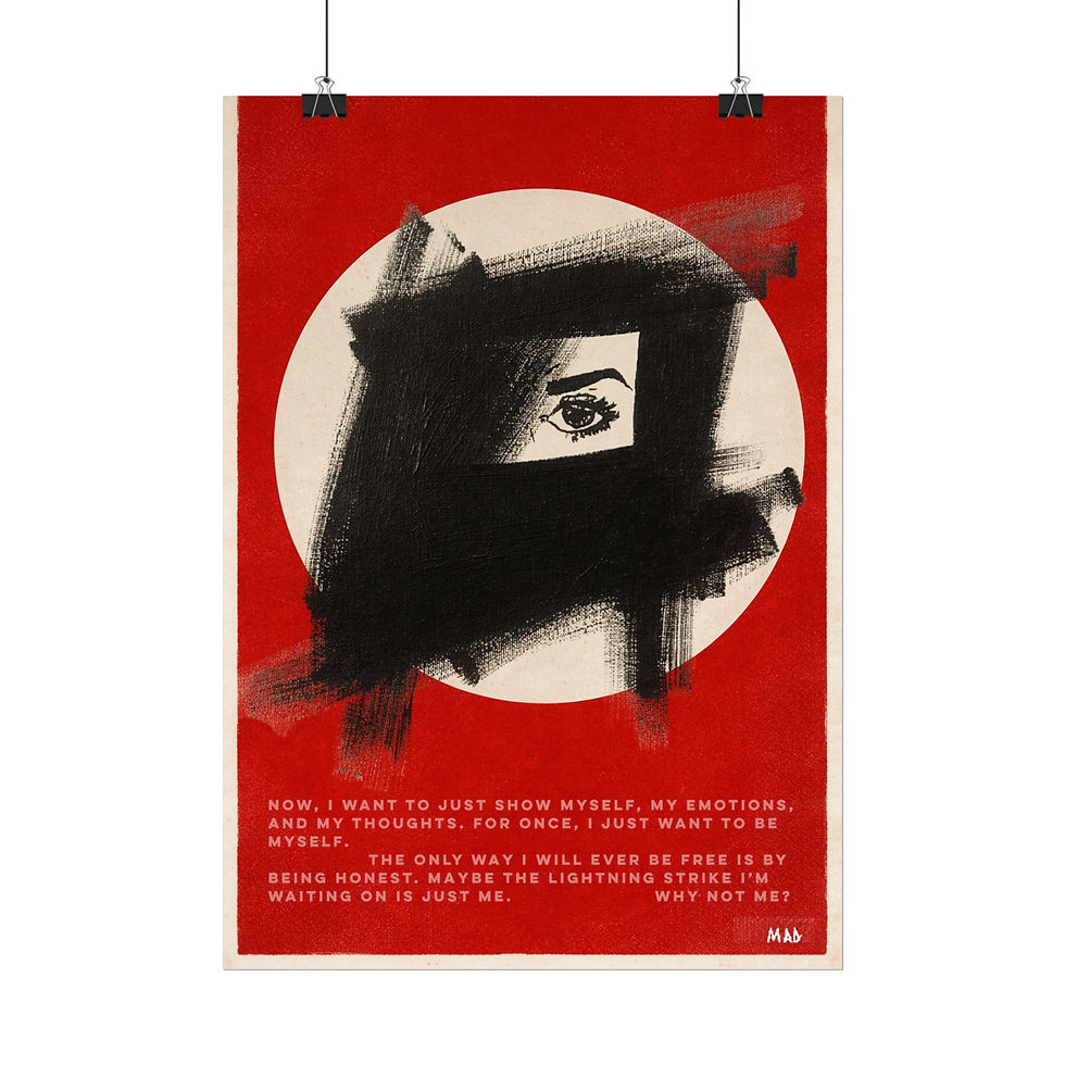 Thumbnail: Rolled Poster Faceless Series Original — Editorial Art Print