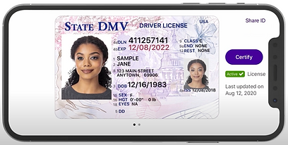 MobileID license screen