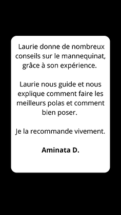 Avis client devenir Mannequin Aminata D