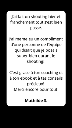 Avis client devenir Mannequin Mathilde S
