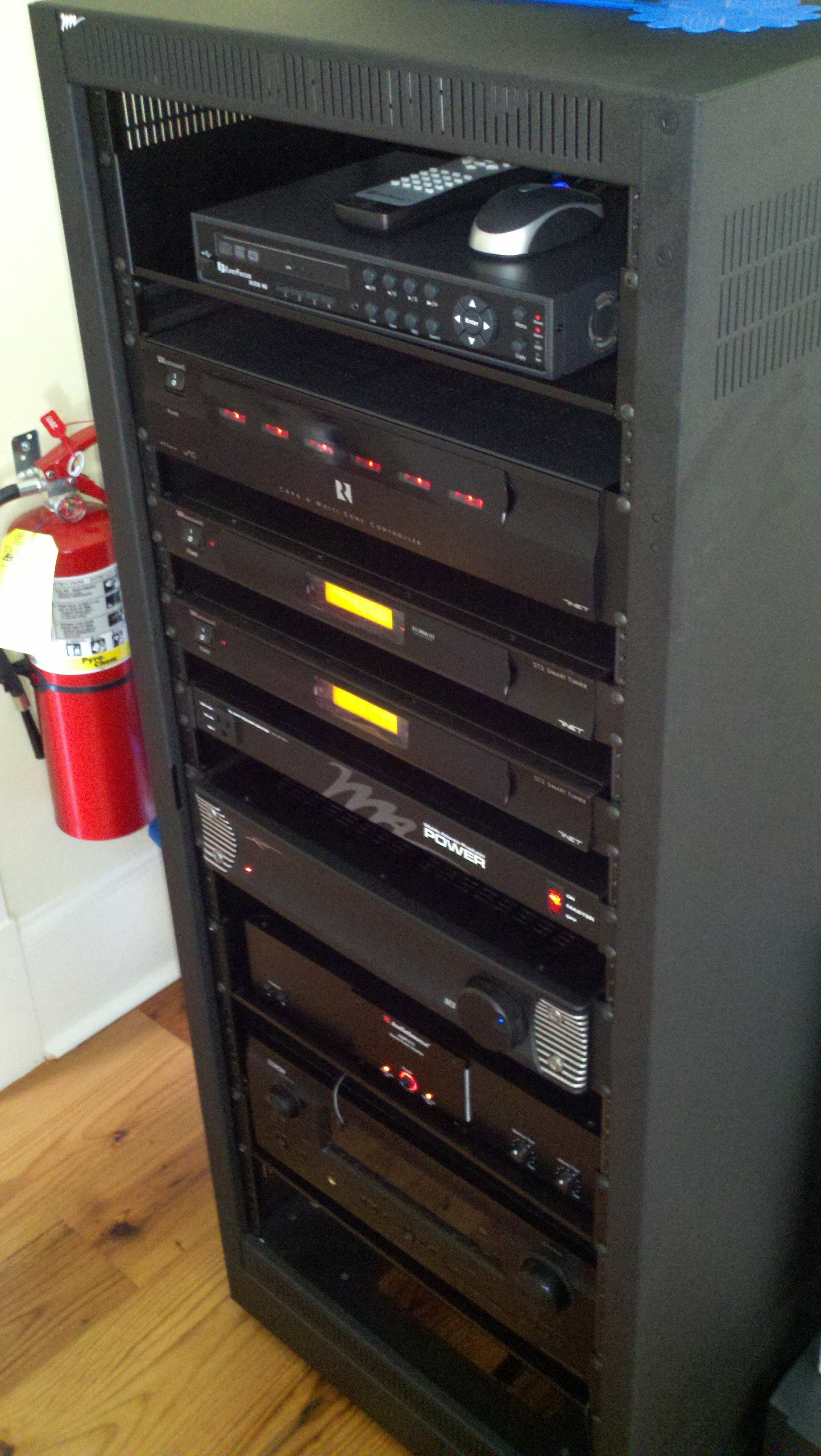Audio Rack with Components