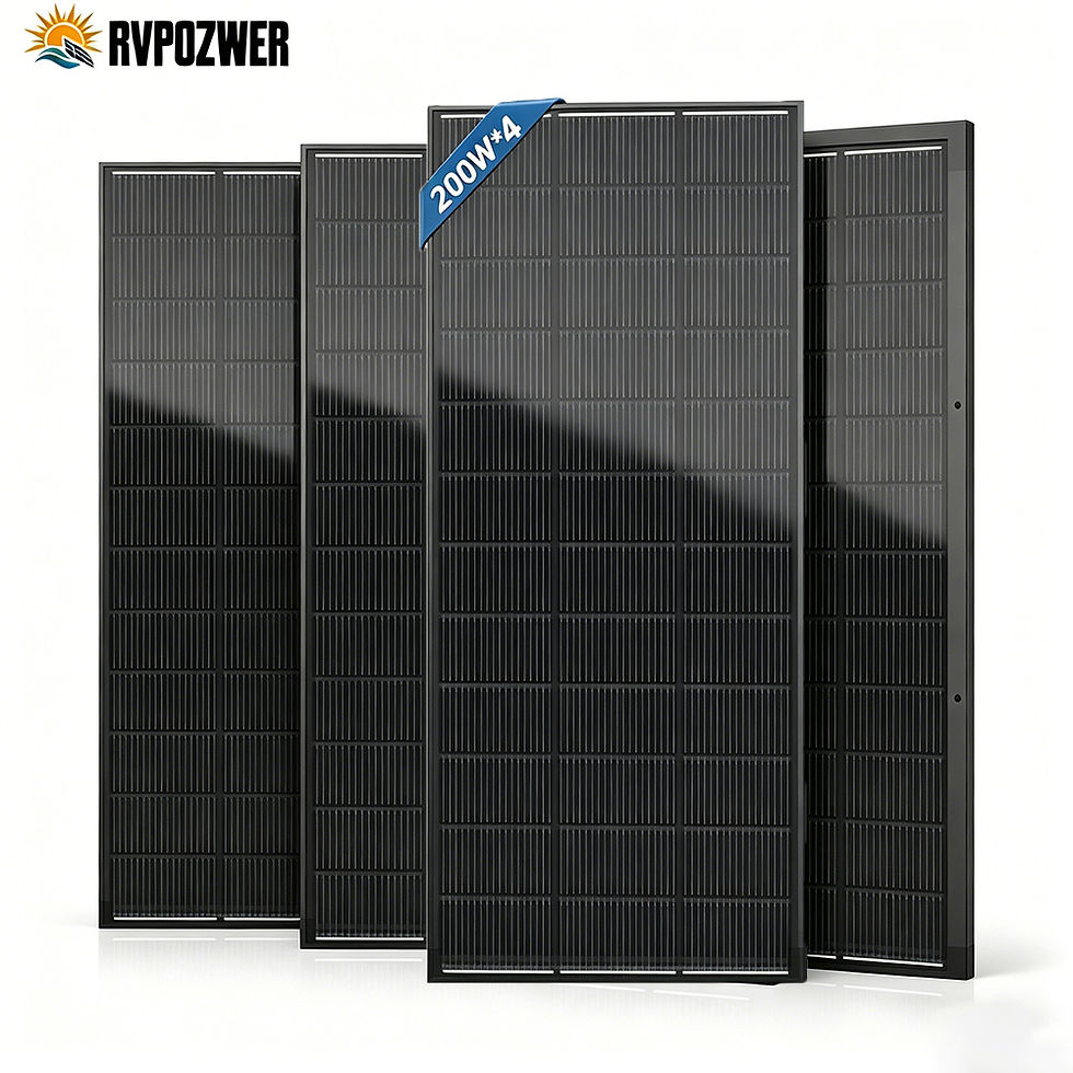 Thumbnail: RVPOZWER 200W/400W/800W Solar Panels 18BB N-Type Mono Cells 25.5% High Efficienc