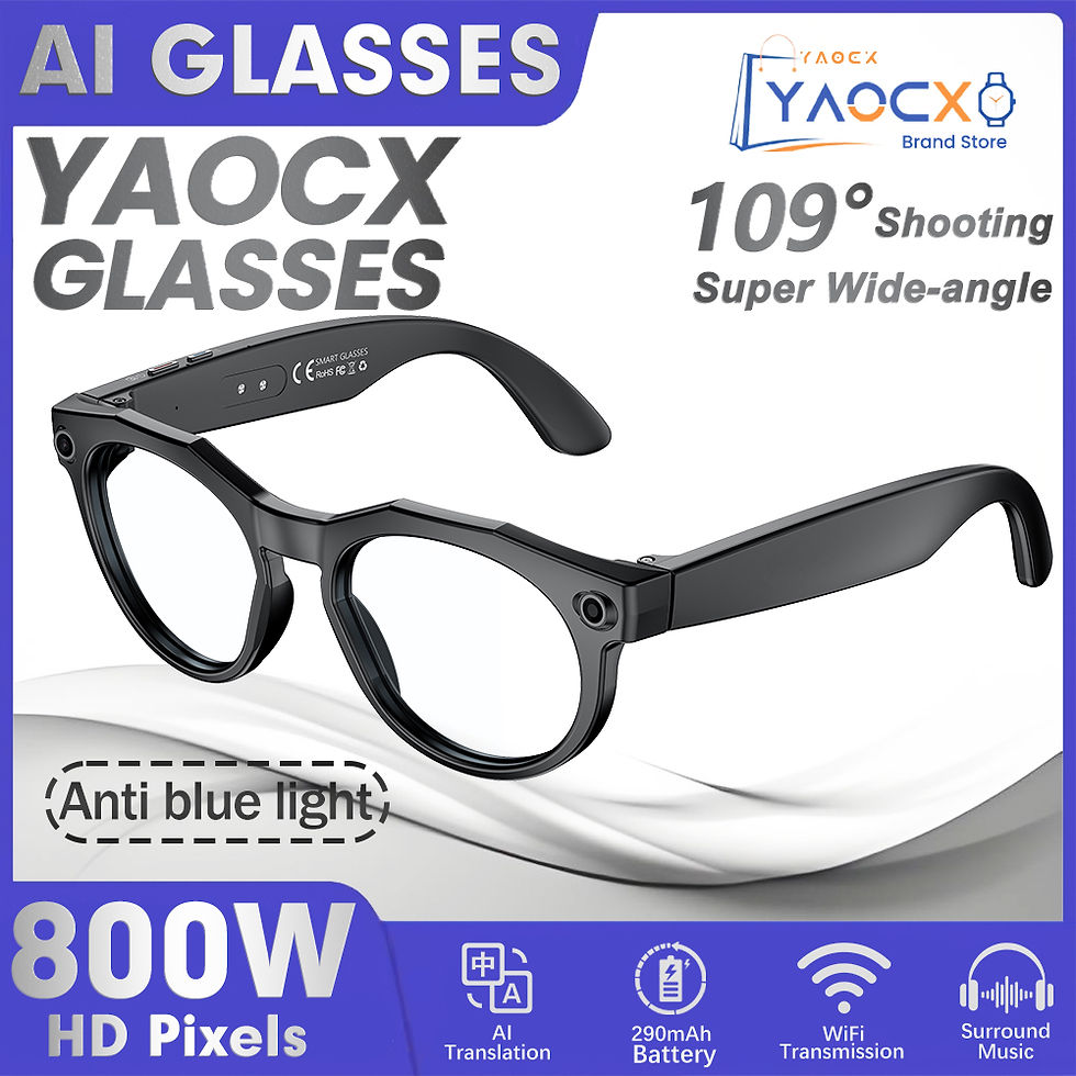 Thumbnail: Smart Glasses 800W Camera Video Anti-shake WIFI Transmission AI Translation IP66