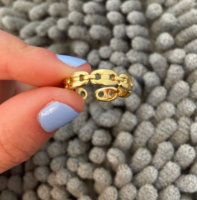 GOLD FILLED ADJUSTABLE CHAIN RING
