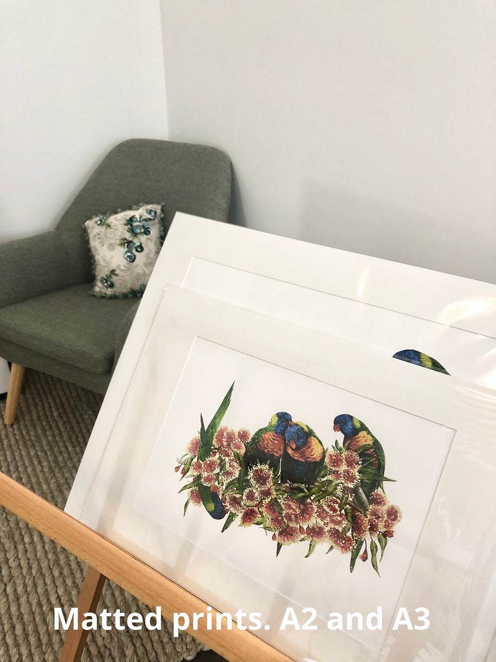Thumbnail: LIMITED EDITION PRINT- “The two of us” rainbow lorikeets 