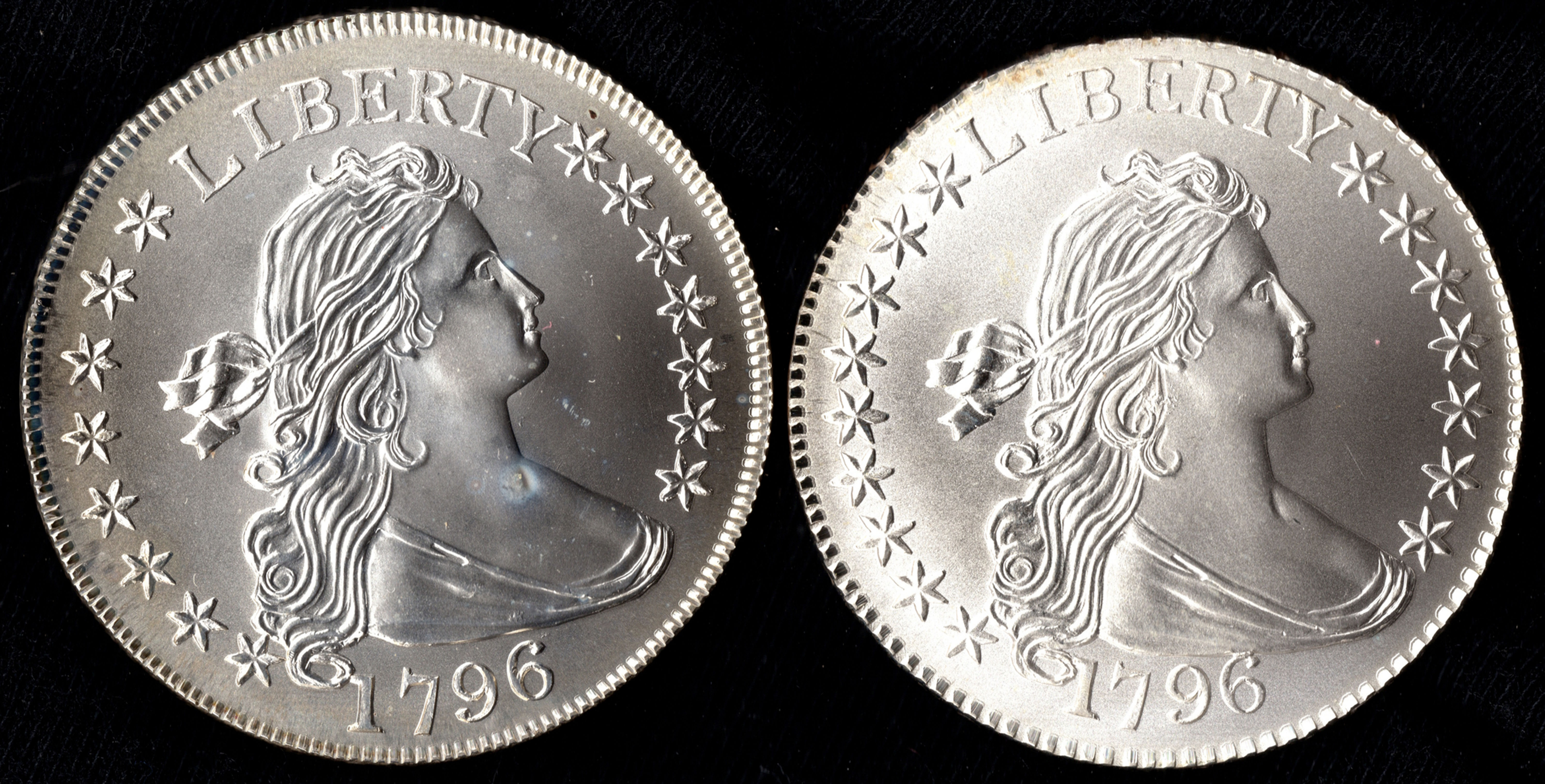 (2)Two Piece 1796 Half Dollar Set 15 & 16 Star varieties