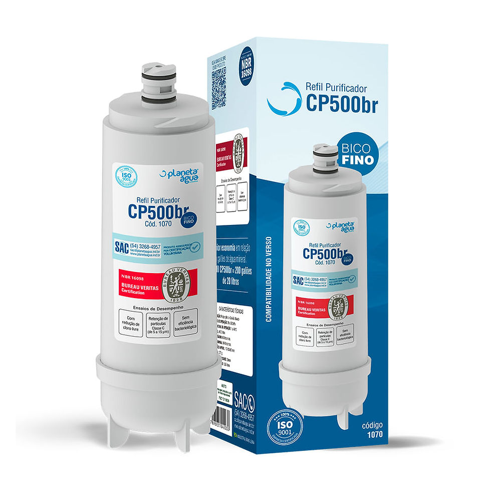Miniatura: Refil Filtro Planeta Água CP500br para Purificador de Água Master Frio Rótulo Br