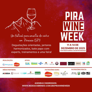 Pira Wine Week agitará a agenda de vinhos em dezembro em SP