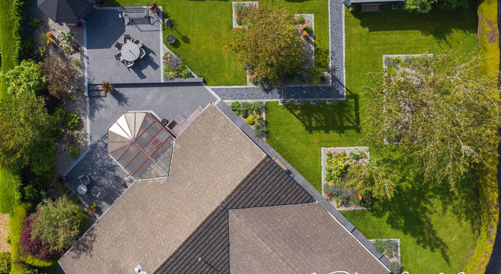 Large Construction Site Aerial Panorama 
