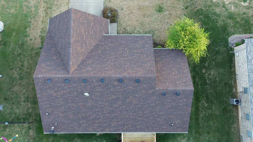 Completed roofing
