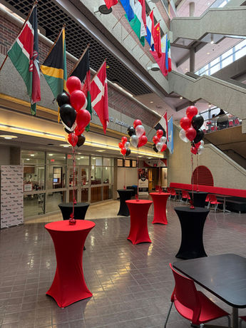Event decor with high-top tables