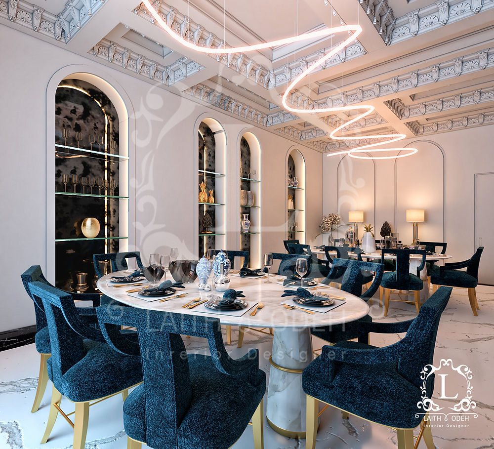 Elegant dining room, part of a luxury home design portfolio