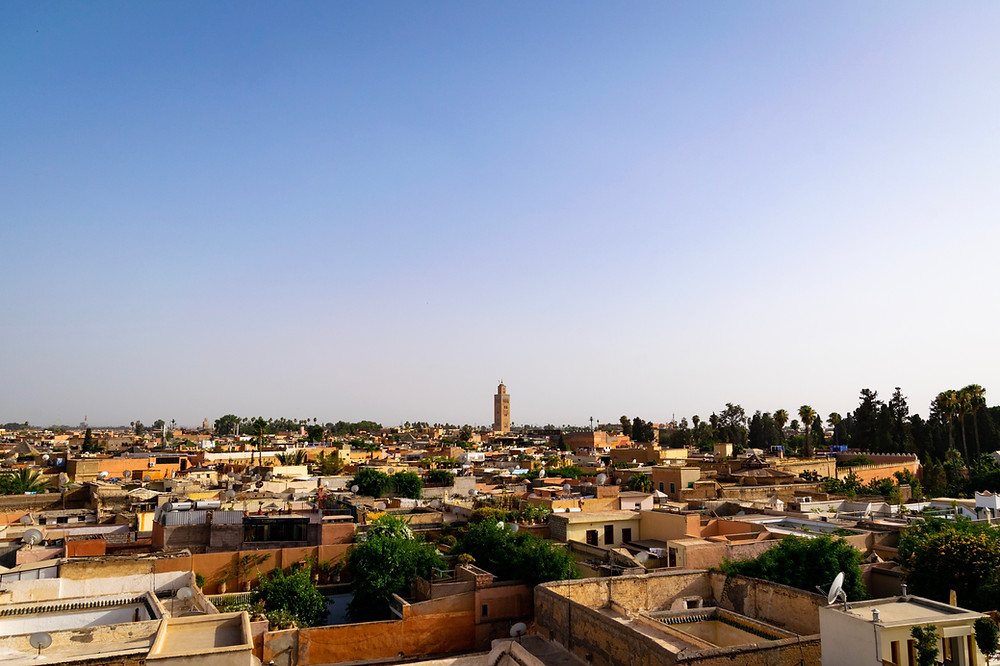 The Koutoubia Mosque seen from Le Jardin Secret