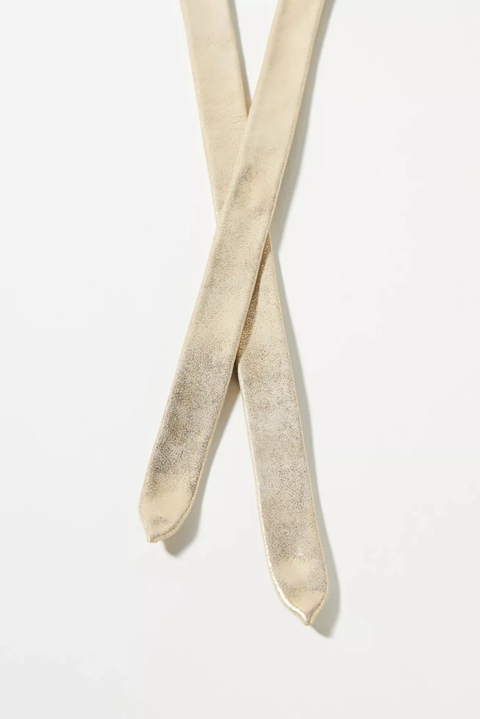 Thumbnail: Gold Leather Wrap Belt