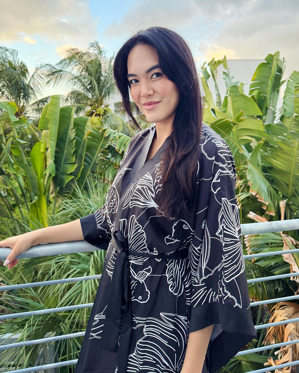 Thumbnail: The KOI Kimono - Black & White