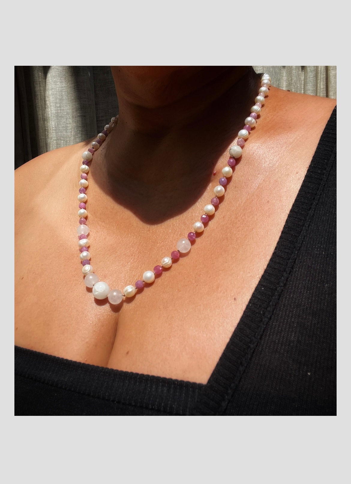 Ruby Pearl Necklace