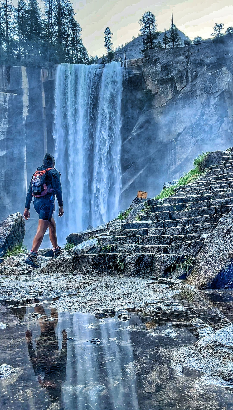 Super Steep Steps With Beautiful Views During Mist Trail