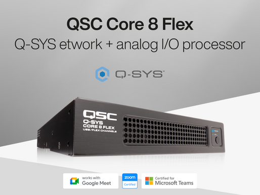 Core 8 Flex Q-SYS network + analog I/O processor