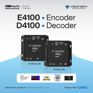 E4100 • Encoder | D4100 • Decoder Distribute 4K UHD Video and Audio over Gigabit Ethernet