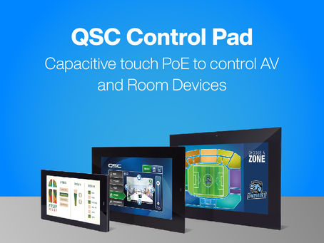QSC Control Pad | Capacitive touch PoE to control AV and Room Devices