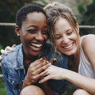 Happy Friends Laughing