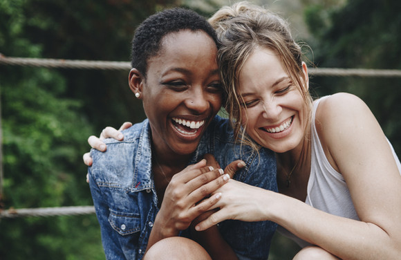 Happy Friends Laughing