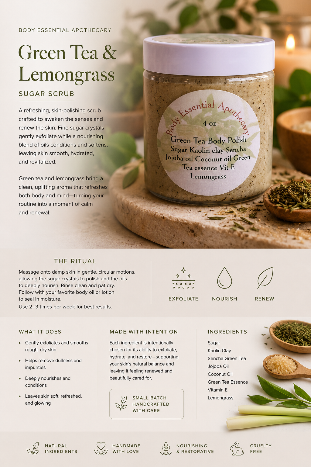 Green Tea & Lemongrass Body Polish