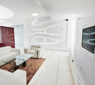 Custom CNC cut wall cladding.