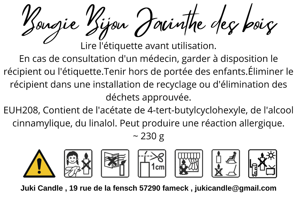 Miniature : Bougie bijou Jacinthe des bois