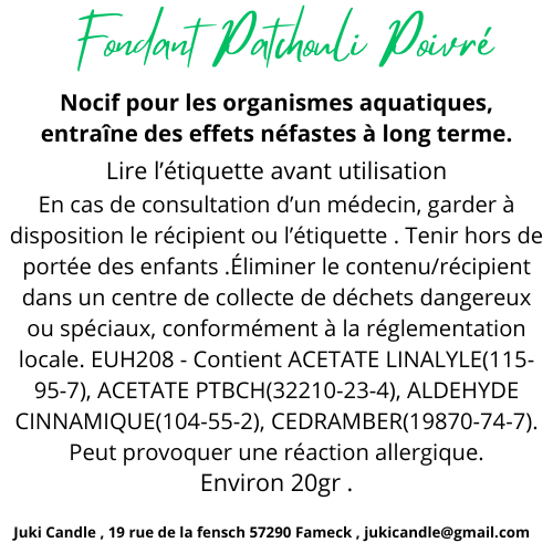 Miniature : Fondant Patchouli poivré
