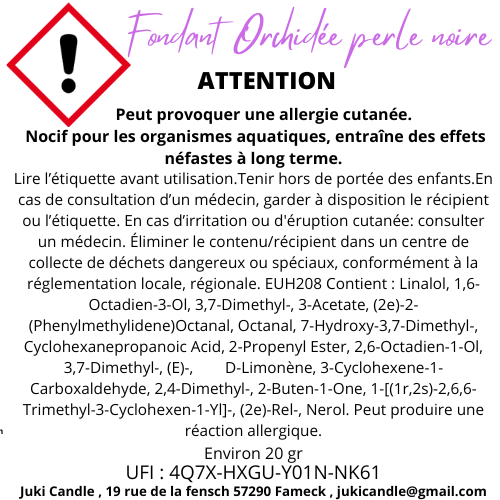 Miniature : Fondant Orchidée perle noire