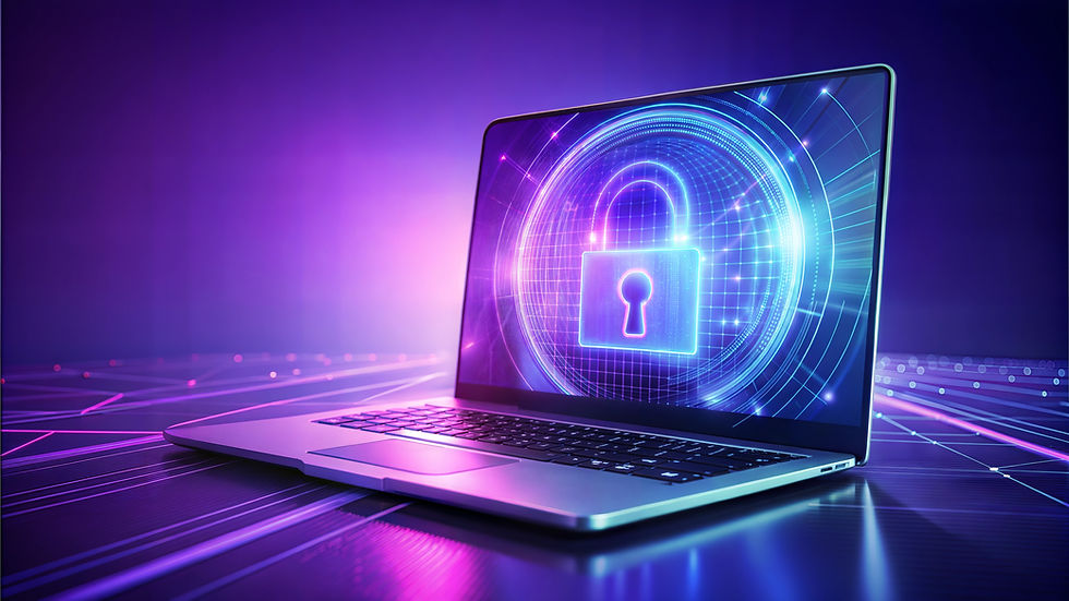 Laptop mit dem sicher digital gearbeitet werden kann