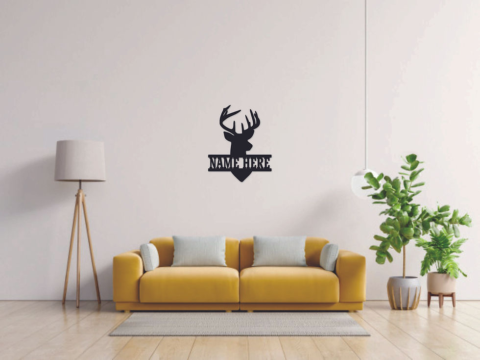 Thumbnail: Deer Head Monogram Custom Name