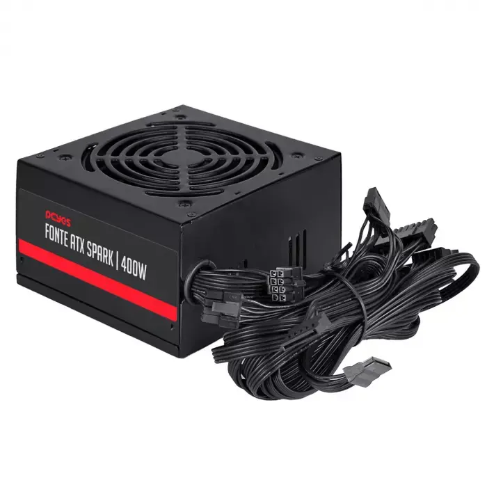 Miniatura: Fonte ATX Pcyes Spark 400W - PFC Ativo - Cabos Flat - PXSP400WPT