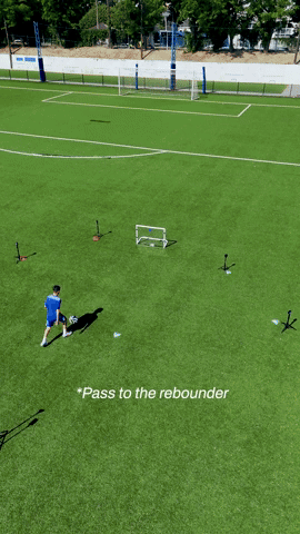 Sportreact Reaction lights and timing gates drill for ball control and first touch