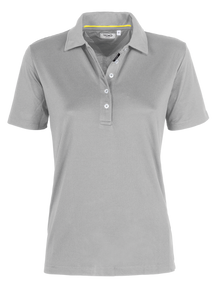 Toio women’s tech pique polo grey shown as a yacht crew uniform product image.