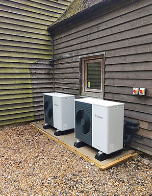 2 Vaillant heat pumps installed by YEYW for a barn conversion