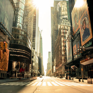 View of Broadway in the early morning